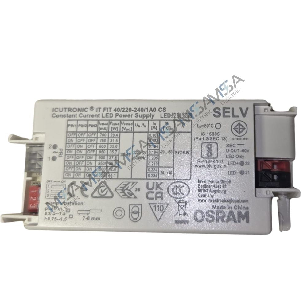 OSRAM LED DRIVER – IT FIT 40/220-240/1A0 CS