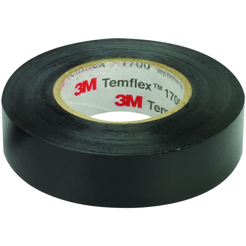 3M Temflex İzole Elektrik Bandı 18mm 1300E Siyah Bant(10 adet)