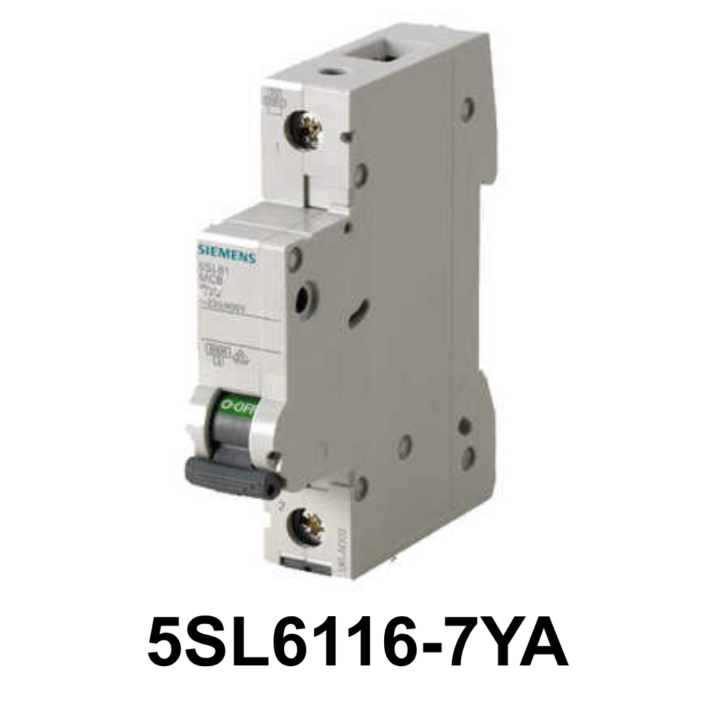 Siemens otomatik sigorta 5SL6116-7YA 1P 16A C tipi 6kA
