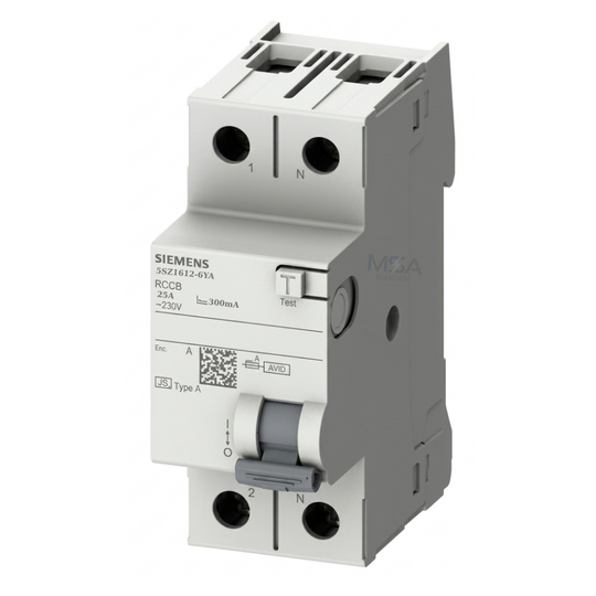 Siemens kaçak akım rölesi 5SZ1612-6YA 2P 25A 300mA A tipi