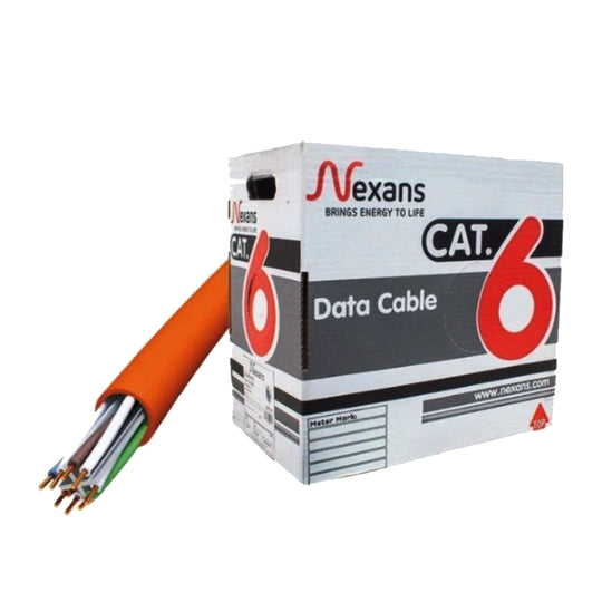 Nexans Cat6 data kablosu U/UTP 23 AWG LSZH gri 305 metre